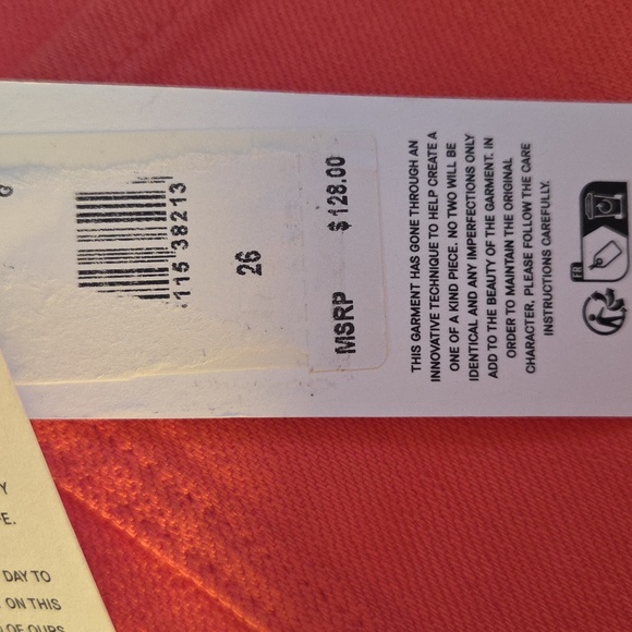 74AM Monroe Cutoff Women's Red Denim Shorts - Picture 8 of 8